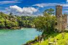 Graves Castle, Dartmouth, Devon, England. Castle built 1300s to protect harbor and River Dart. Art Print